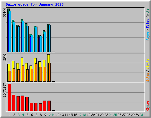 Daily usage for January 2026