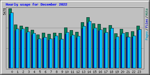 Hourly usage for December 2022