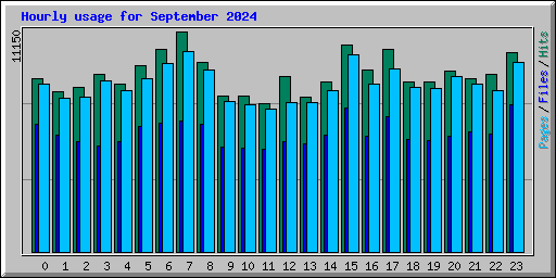 Hourly usage for September 2024