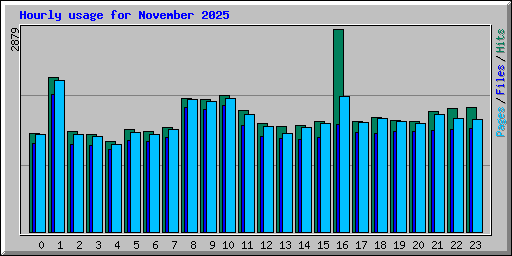 Hourly usage for November 2025