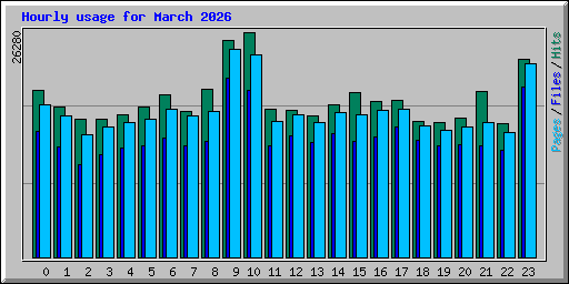 Hourly usage for March 2026