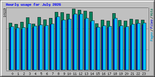 Hourly usage for July 2026