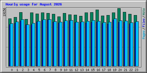 Hourly usage for August 2026